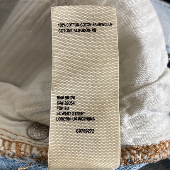 Free People Ripped Denim Mini Skirt Montauk Sz 26 - Picture 6 of 6